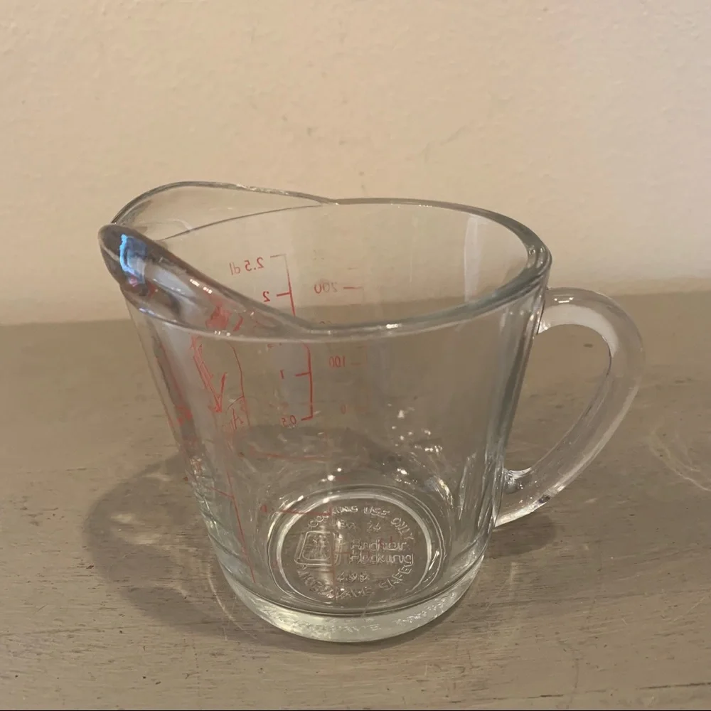 Vintage Anchor Hocking Glass Measuring Cup